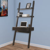 Benzara Ladder Desk With One Drawer, Cappuccino BM172239 Cappuccino MDF BM172239