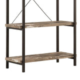 Benzara Bookcase With 4 Open Shelves BM172245 Brown & Black Wood BM172245