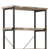 Benzara Bookcase With 4 Open Shelves BM172245 Brown & Black Wood BM172245