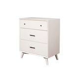 Benzara Mahogany Wood Mid Cent. Small Chest, White BM172832 White Mahogany Solids & Okoume Veneer BM172832