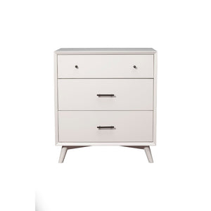 Benzara Mahogany Wood Mid Cent. Small Chest, White BM172832 White Mahogany Solids & Okoume Veneer BM172832