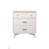 Mahogany Wood Mid Cent. Small Chest, White