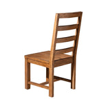Benzara Mahogany Wood Side Chair, Brown (Set of 2) BM172883 Brown Plantation Mahogany Solids & Veneer BM172883