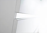 Benzara 2 Drawer Nightstand With Chrome Legs White BM174117 White Acrylic Lacquer BM174117