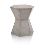 Benzara End Table In Slate Gray BM174157 Gray Concrete BM174157