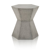 Benzara End Table In Slate Gray BM174157 Gray Concrete BM174157