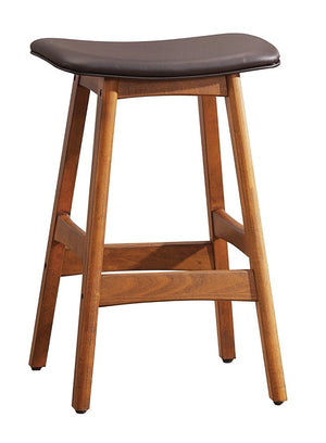 Benzara Wooden Counter Height Stool In Dark Brown, Set of 2 BM174384 Brown Wood BM174384