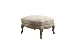 Benzara Wooden Ottoman With Reversible Cushion Seat In Cream BM174413 Cream Wood and Fabric BM174413