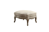 Benzara Wooden Ottoman With Reversible Cushion Seat In Cream BM174413 Cream Wood and Fabric BM174413