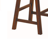 Benzara Wooden 24" Counter Height Stool with Saddle Seat, Warm Cherry Brown, Set Of 2 BM175980 Brown Wood BM175980