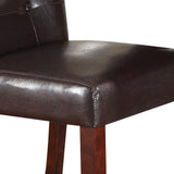 Benzara Leather Upholstered Wooden Counter Height Chair, Brown, Set Of 2 BM177544 Brown Wood & Leather BM177544