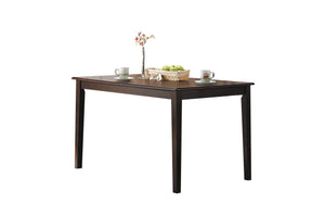 Benzara Wooden Dining Table With Tapered Legs, Espresso Brown BM177569 Brown Wood BM177569