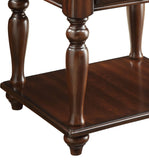 Benzara Wooden End Table with 1 Drawer and 1 Bottom Shelf, Walnut Brown BM177663 Brown Solid Wood BM177663