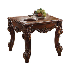 Benzara Wooden End Table in Cherry Brown BM177680 Brown Wood BM177680