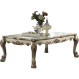 Benzara Wood Coffee Table in Gold Patina BM177681 Gold Wood BM177681