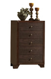 Benzara Wooden Chest with 5 Spacious Drawers  , Espresso Brown BM177804 Brown Wood BM177804