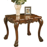 Benzara Wooden End Table In Traditional Style , Cherry Oak Brown BM177816 Brown Wood BM177816