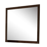 Benzara Wooden Frame Mirror, Espresso Brown BM177854 Brown Wood BM177854