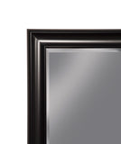 Benzara Full Length Leaner Mirror With a Rectangular Polystyrene Frame, Black BM178055 Black Polystyrene Glass BM178055