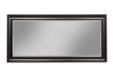 Benzara Full Length Leaner Mirror With a Rectangular Polystyrene Frame, Black BM178055 Black Polystyrene Glass BM178055