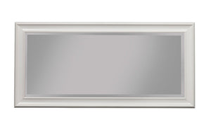 Benzara Full Length Leaner Mirror With a Rectangular Polystyrene Frame, White BM178056 White Polystyrene Glass BM178056