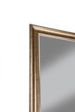 Benzara Full Length Leaner Mirror With a Rectangular Polystyrene Frame, Antique Gold BM178058 Gold Polystyrene Glass BM178058