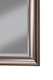 Benzara Full Length Leaner Mirror With a Rectangular Polystyrene Frame, Silver BM178060 Silver Polystyrene Glass BM178060