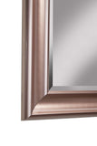 Benzara Full Length Leaner Mirror With a Rectangular Polystyrene Frame, Rose Gold BM178063 Gold Polystyrene Glass BM178063