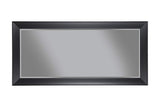 Benzara Contemporary Full Length Leaner Mirror With Rectangular Polystyrene Frame, Black BM178067 Black Polystyrene Glass BM178067