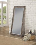 Benzara Farmhouse Style Full Length Leaner Mirror With Polystyrene Frame, Antique Black BM178072 Black Polystyrene Glass BM178072