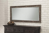 Benzara Farmhouse Style Full Length Leaner Mirror With Polystyrene Frame, Antique Black BM178072 Black Polystyrene Glass BM178072