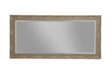 Benzara Farmhouse Style Full Length Leaner Mirror With Polystyrene Frame, Blue BM178073 Blue Polystyrene Glass BM178073