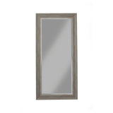 Farmhouse Style Full Length Leaner Mirror With Polystyrene Frame, Antique Gray