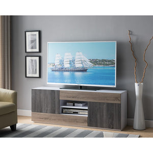 Benzara Three Tone Wooden TV Stand, Multicolor BM179623 Multicolor MDF Wood BM179623