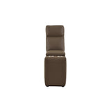 Benzara Bonded Leather Upholstered Console, Brown BM180053 Brown Leather Wood BM180053