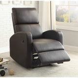 Reclining Armchair With Reverse Sloped Arms, Dark Brown