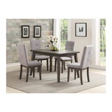 Benzara Wooden Dining Table With Splayed Legs, Gray BM180285 Gray Wood BM180285