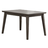 Benzara Wooden Dining Table With Splayed Legs, Gray BM180285 Gray Wood BM180285