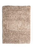 Contemporary Style Area Rug In Polyester With cotton Backing, Beige