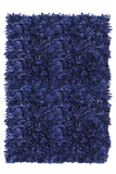 Benzara Contemporary Style Area Rug In Polyester With cotton Backing, Blue BM181120 Blue Cotton & Polyester BM181120