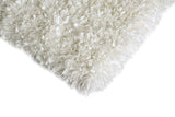 Benzara Contemporary Style Polyester Area Rug With cotton Backing, White BM181123 White Cotton & Polyester BM181123
