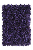 Contemporary Style Polyester Area Rug With cotton Backing, Purple