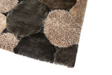 Benzara Contemporary Style Polyester Area Rug With cotton Backing, Brown & Gray BM181129 Brown & Gray Cotton & Polyester BM181129