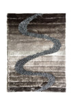 Contemporary Style Polyester Area Rug With cotton Backing, Gray