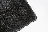 Benzara Modern Style Polyester Area Rug With Cotton Backing, Dark Charcoal Gray BM181137 Dark Gray Cotton & Polyester BM181137