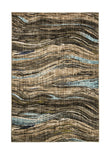 Designer Area Rug In Recycled Polyester & Latex Backing, Multicolor