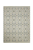 Classic Nylon Area Rug With Latex Backing, Medium, Beige and Blue