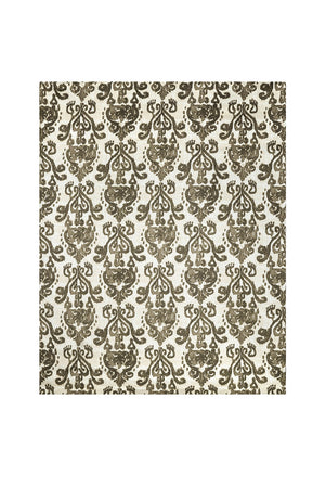 Benzara Transitional Style Nylon Area Rug With Latex Backing, Small, Brown and Ivory BM181217 Brown and Ivory Nylon & Latex Backing BM181217