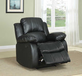 Bonded Leather Recliner Chair, Black