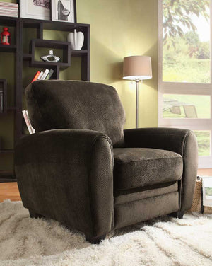 Benzara Microfiber Upholstered Cushioned Accent Chair In Chocolate Brown BM181805 Brown Microfiber Wood BM181805